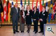 v.l.n.r.: Hans-Peter Mayer, Dr. Stephanie Springer (Justizreferentin der nieders�chsischen Landesvertretung in Br�ssel), Justizministerin Heister-Neumann, Ewa Klamt MdEP (Gifhorn) und Staatssekret�r Dr. J�rgen Oehlerking