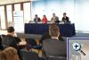 Foto: v.l.n.r. "Frank Piplat, Leiter des Informationsb�ros des Europ�ischen Parlaments in Berlin, Evelyne Gebhardt, Berichterstatterin der S & D, Prof. Dr. Mayer, Berichterstatter der EVP und Bernd H�ttemann, Generalsekret�r des Netzwerks Europ�ische Bewegung Deutschlands