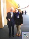 Charlotte Kathe (Landkreis Vechta) mit Edmund Stoiber, dem ehrenamtlichen Leiter der EU-Arbeitsgruppe f�r B�rokratieabbau, vor einer Fraktionssitzung der Europ�ischen Volkspartei (EVP).