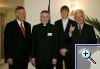 Volkmar Hinrichsmeyer (Cloppenburg) mit Weihbischof Timmerevers und Prof. Dr. Mayer beim Treffen mit dem Pr�sidenten des Europ�ischen Parlaments Prof. Dr. P�ttering.
