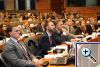 Lukas Wiese (Oldenburg, links) in der Anh�rung der EVP Fraktion zum Gemeinsamen Europ�ischen Kaufrecht mit den Experten (v. l.): Prof. Dr. Pedro Portellano (Council of Bars and Law Societies of Europe),  Prof. Tibor Tajti (Central European University, Budapest),  Prof. Dr. Reiner Schulze (Universit�t M�nster), Katrin Rieke (Richterin am Oberlandesgericht Celle), Volker Heintzmann (Richter am Oberlandesgericht Celle).