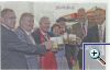 Franz-Josef Holzenkamp MdB, Landwirtschaftsminister Hans-Heinrich Ehlen, B�rgermeister Uwe Bartels, Liebett und Jan, 1. Stadtrat Josef Kleier, Europaabgeordneter Hans-Peter Mayer.