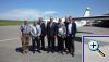 Am 14.6.2011 traf sich Prof. Dr. Mayer mit dem B�rgermeister von Wangerooge, Holger Kohls (CDU), (2. v. rechts), dem CDU Landratskandidaten Frank Vehoff, (1. v. rechts), Herrn Jan-L�ppen Brunzema (Unternehmer von Luftverkehr Friesland-Harle (LFH)), (3. v. links), Herrn Harms (FRISIA Reederei), ( 2. v. links ), und Mitgliedern der CDU Wangerooge auf dem Flugplatz Harle, Fa. LFH.